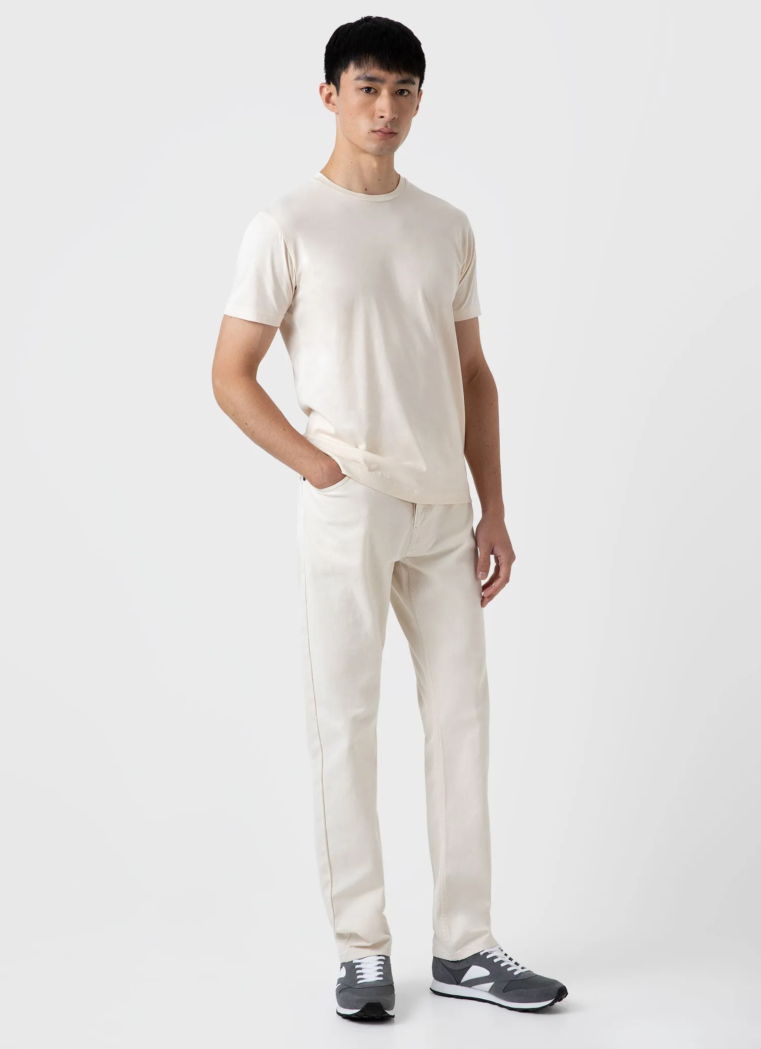 Men's Undyed Riviera T-shirt in Undyed Sunspel
