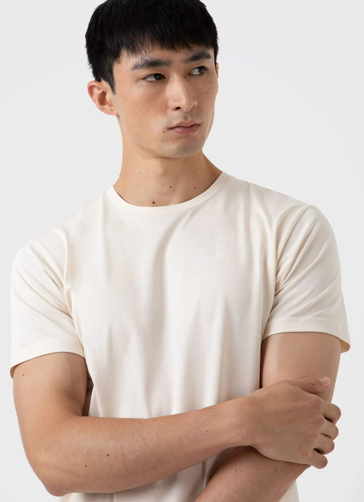 Men's Undyed Riviera T-shirt in Undyed Sunspel