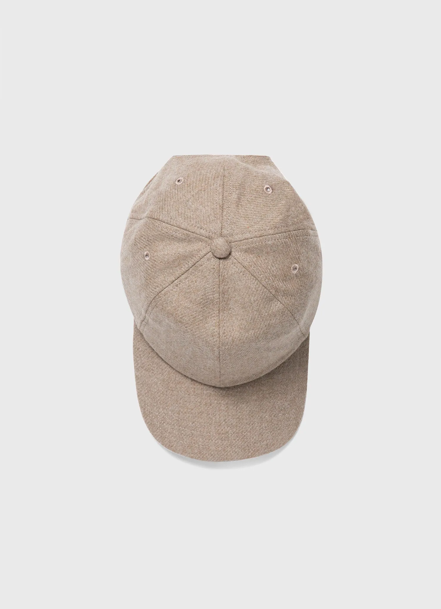 Men's Wool Twill Cap in Sandstone Sunspel