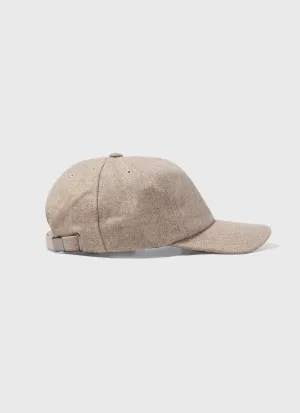 Men's Wool Twill Cap in Sandstone Sunspel