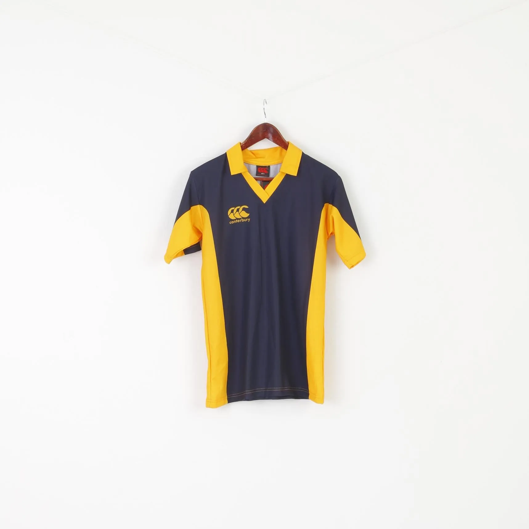 New Canterbury Men S Polo Shirt Navy Vintage Plain Sportswear Jersey Top