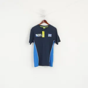 New Rugby World Cup 2015 Scotland Men S Shirt Navy Cotton Official Top