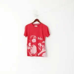 Next The Beatles Men S Shirt Red Cotton Graphic Music Band Top