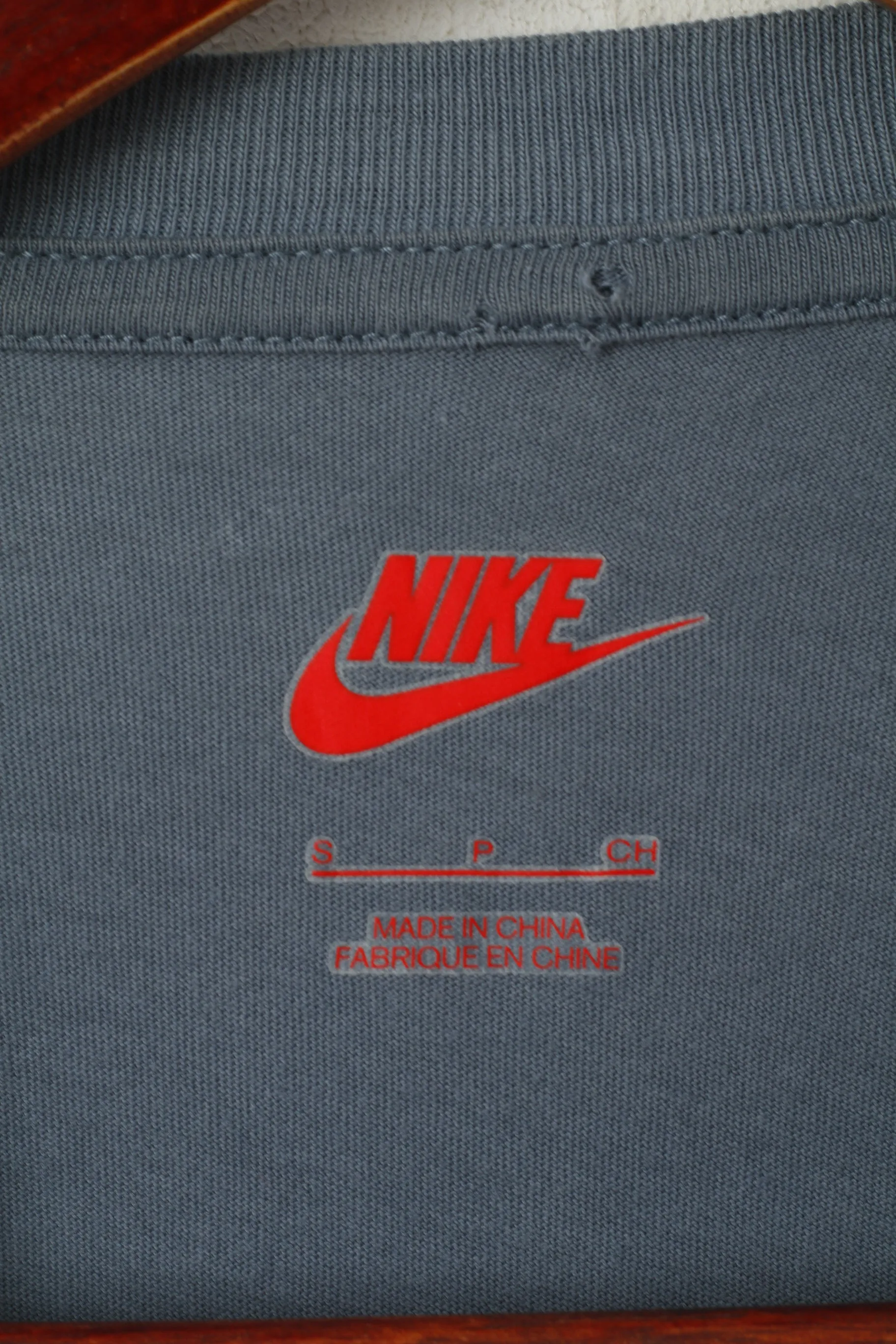 Nike Men S Shirt Navy Cotton Vintage Pocket Sportswear Slim Fit Top