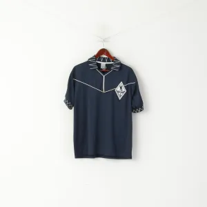 Nike Men XL 188 Polo Shirt Navy Football Est 72 Retro Jersey Sportswear Soccer Top