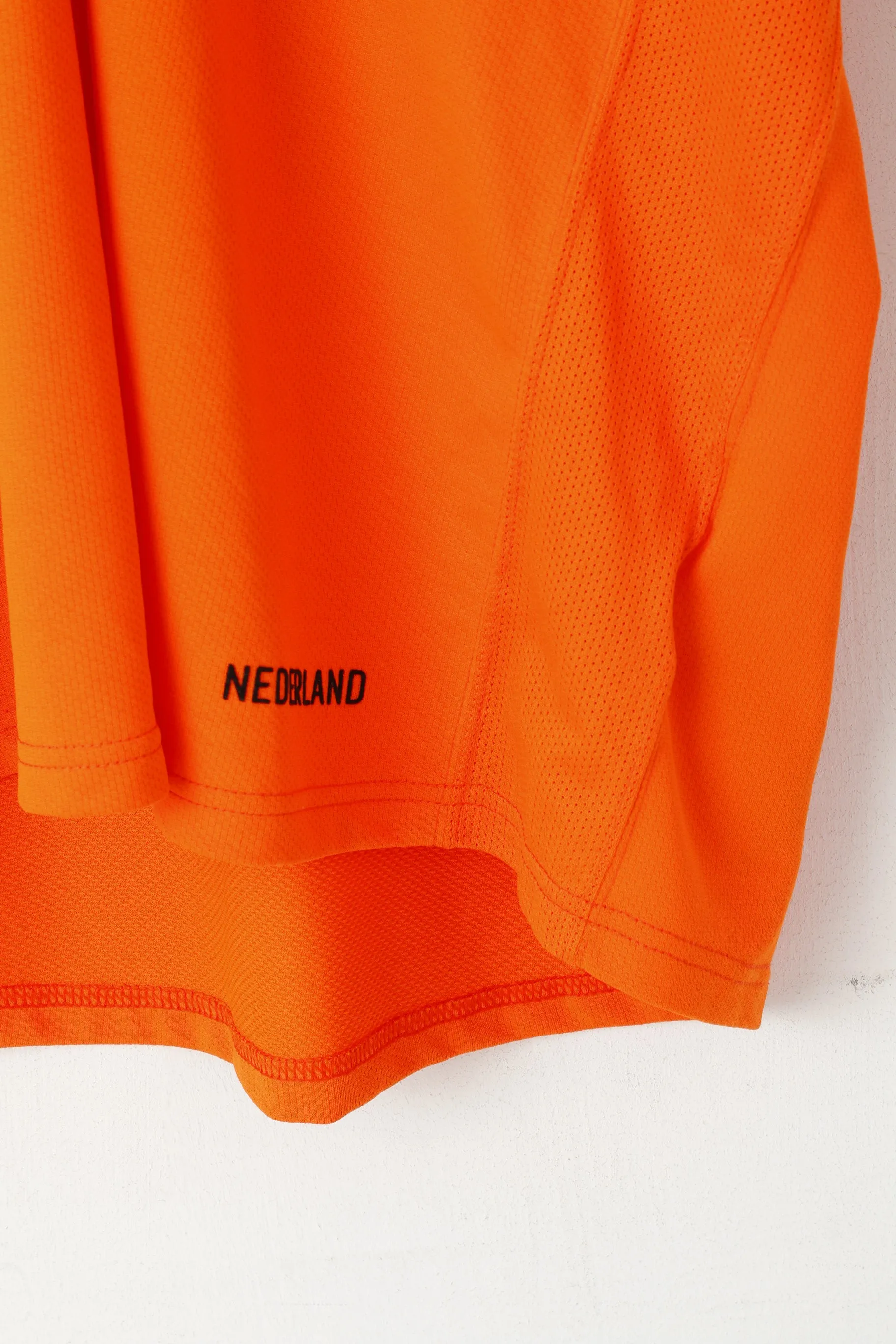 Nike Men XL Polo Shirt Neon Orange KNVB Koninklijke Nederland #10 VD VAART Top