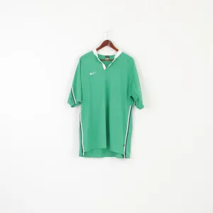 Nike Men XXL Shirt Green Vintage  Dri-Fit Sportswear Football Jersey Top