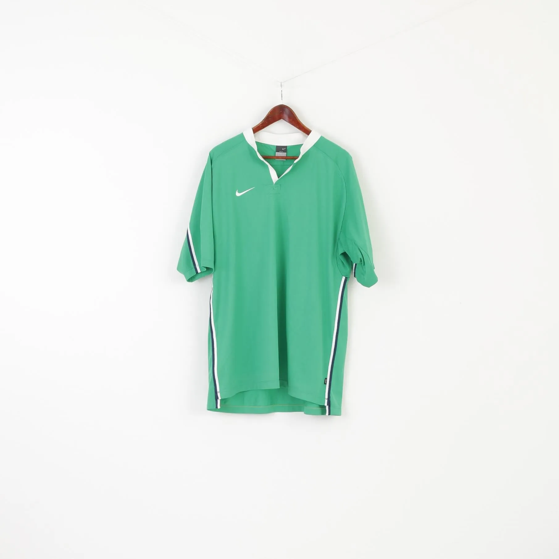 Nike Men XXL Shirt Green Vintage  Dri-Fit Sportswear Football Jersey Top