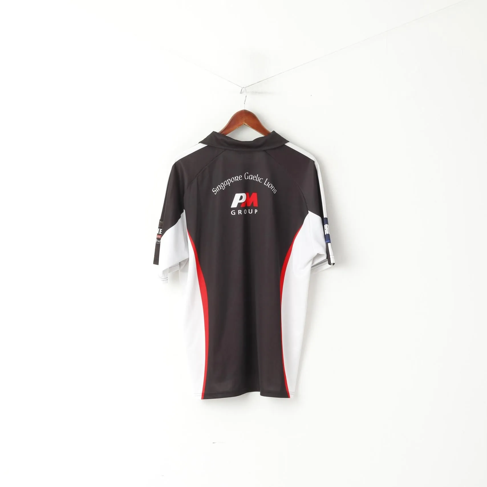 O' Neills Men 2XL Polo Shirt Black Gaelic Leoin Gaelacha Singapóra CLG Jersey Top