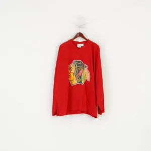 Ochsner Hockey Men XXL Oversize Shirt Red Vintage Imboden Chicago Blackhawks #97