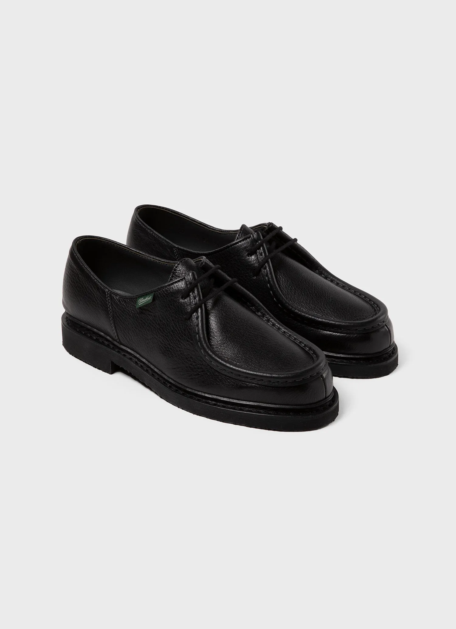 Paraboot Grained Leather Michael in Black Sunspel