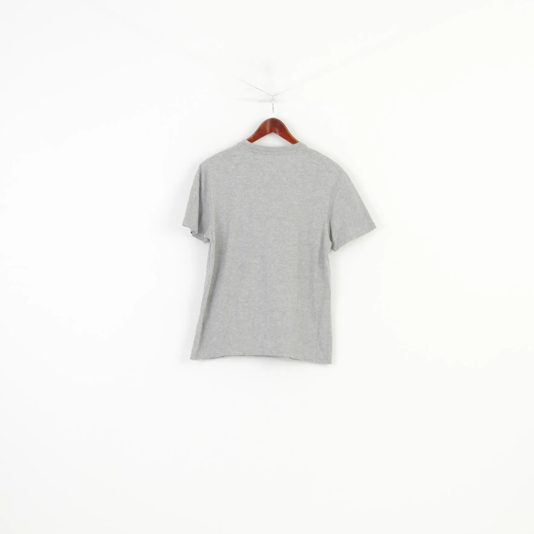 Penguin Men M S T- Shirt Grey Cotton Graphic Penguin Island Crew Neck Top