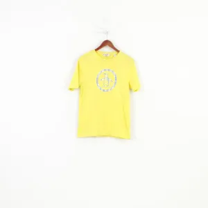 Penguin Men S T-Shirt Yellow Cotton Crew Neck Summer Penguin Graphic Top