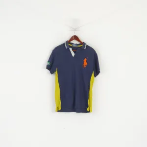 Polo by Ralph Lauren Men L Polo Shirt Navy Cotton US Open 2013 Vintage Top