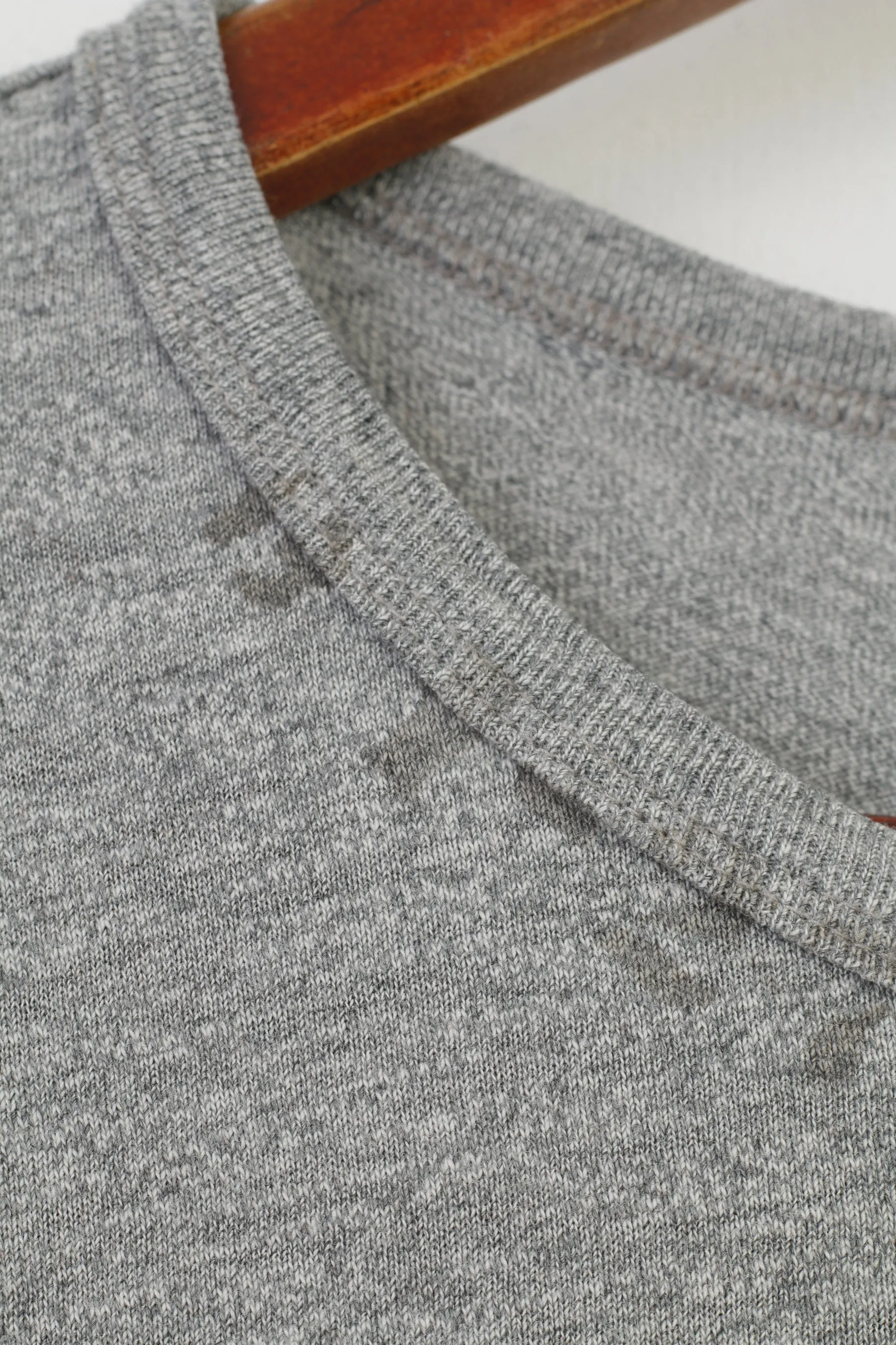 Polo Ralph Lauren Men L T-Shirt Grey Short Sleeve Cotton Vintage Top