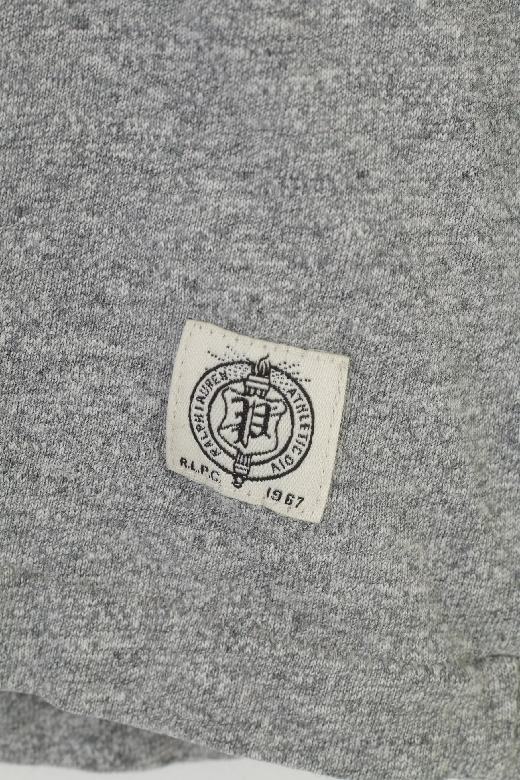 Polo Ralph Lauren Men L T-Shirt Grey Short Sleeve Cotton Vintage Top