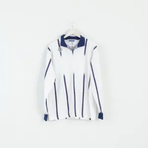 PROSTAR Team Spirit Men XL Polo Shirt White Football Long Sleeve Retro Top