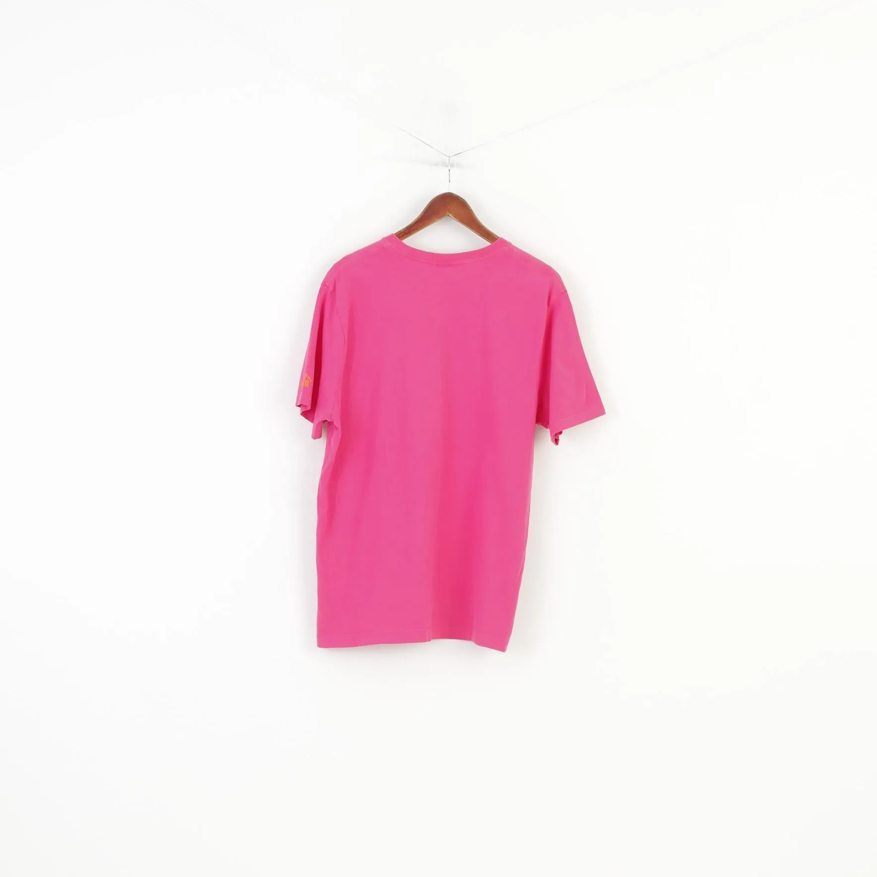 PUMA Men XL T- Shirt Pink Cotton Orange Graphic Logo Sport Top