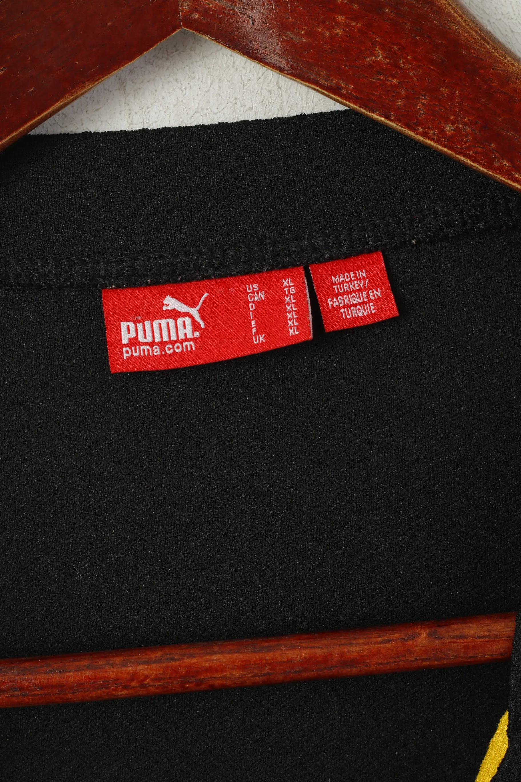 Puma Vaxjo Norra Men XL Shirt Black Football Sportswear Long Sleeve Jersey Top