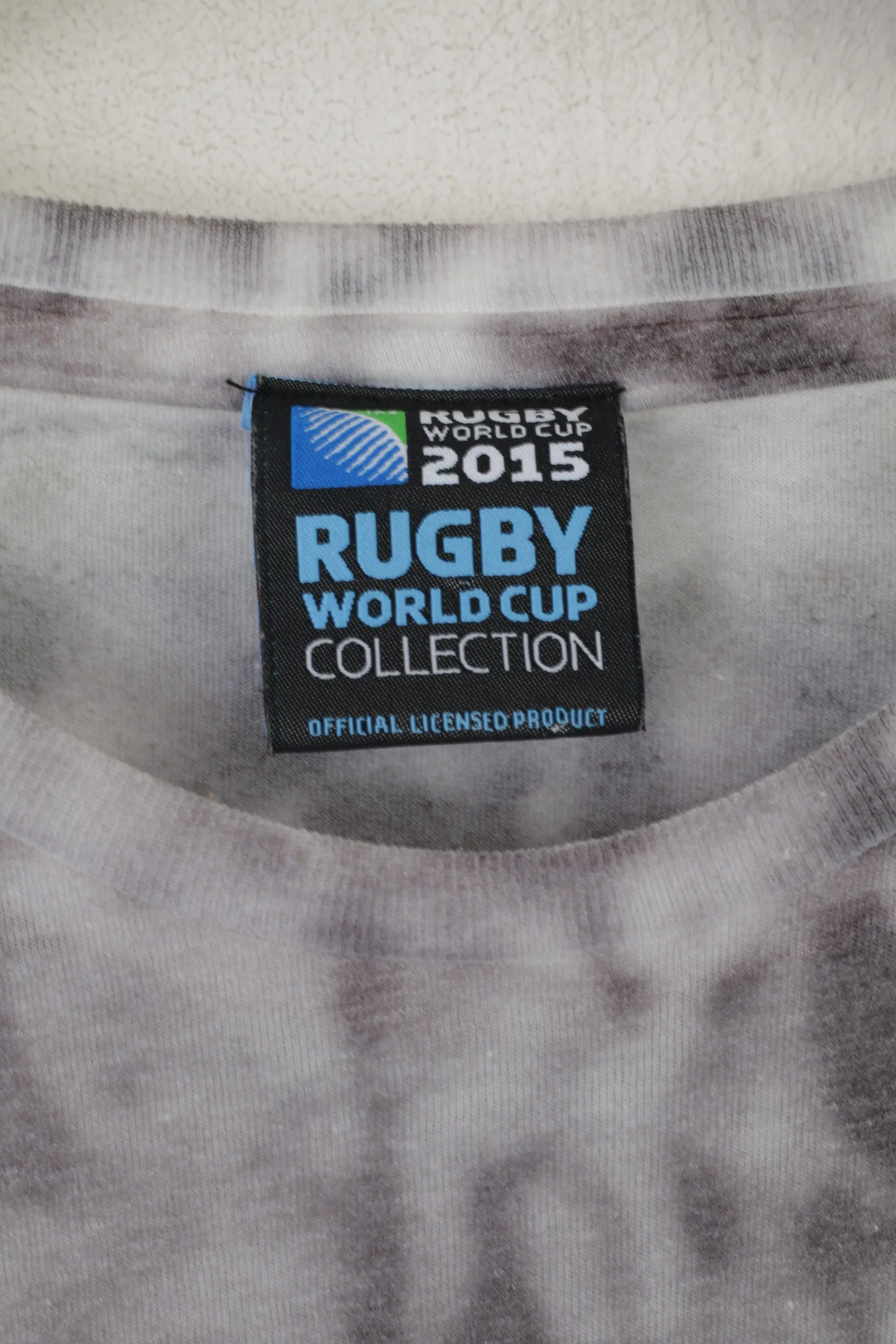 Rugby World Cup 2015 Men S Shirt Grey Graphic London IRB Licensed Sport Top