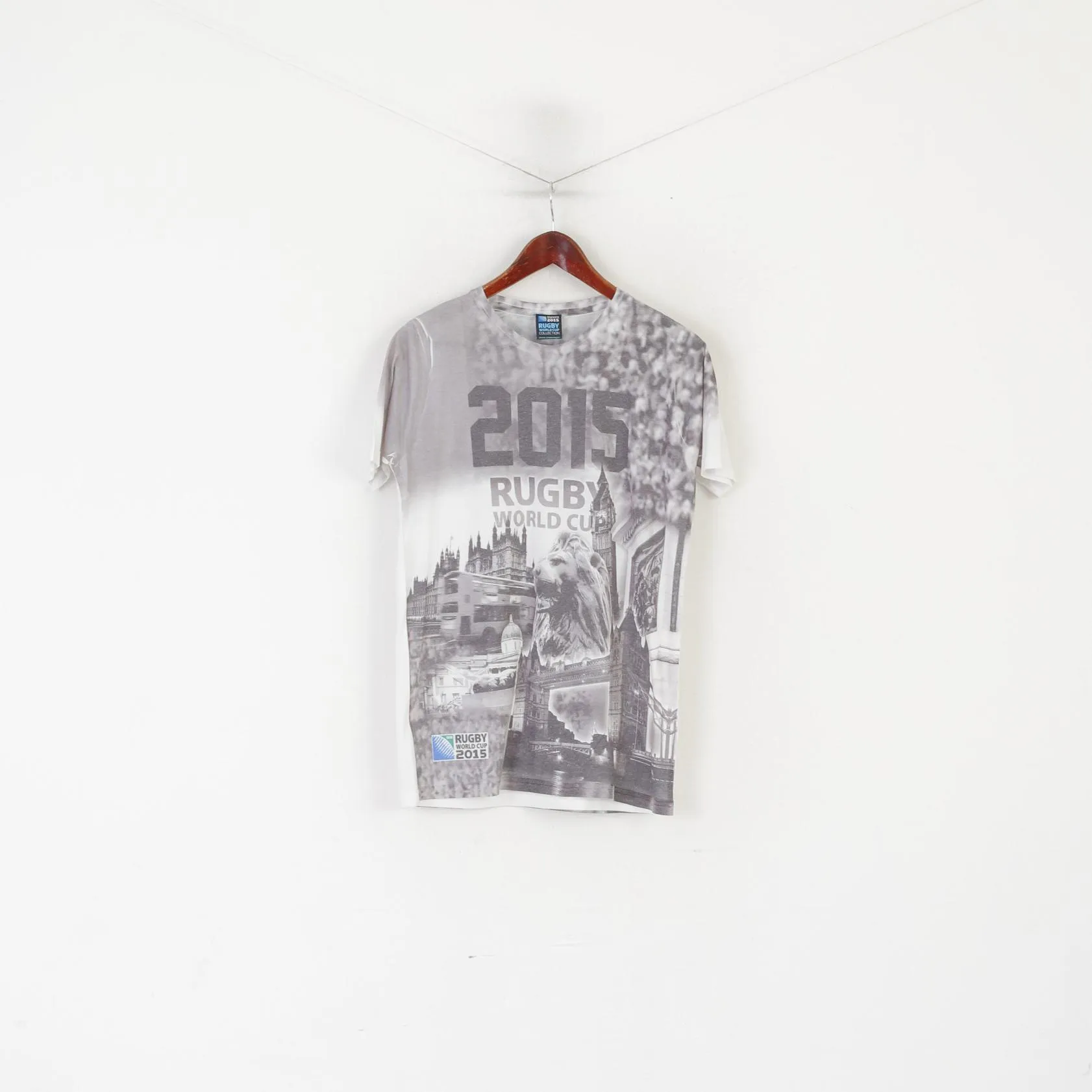 Rugby World Cup 2015 Men S Shirt Grey Graphic London IRB Licensed Sport Top