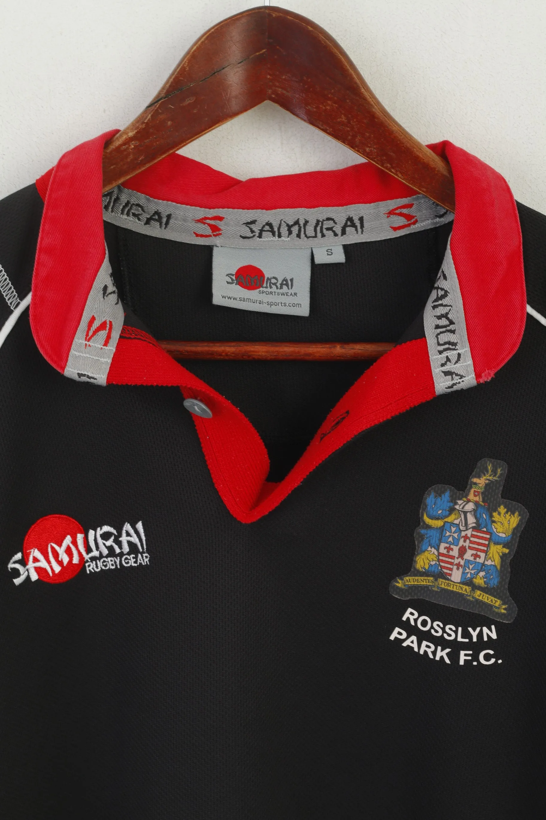 Samurai Men S Shirt Black Rugby Rosslyn Park FC London Jersey Vintage Top