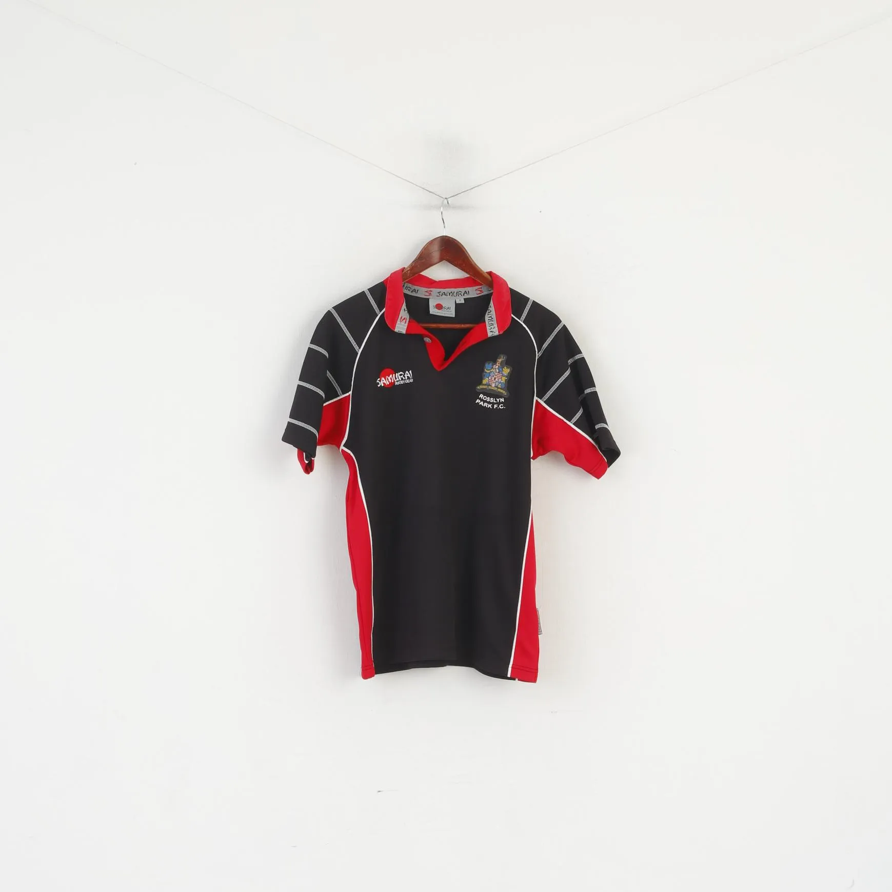 Samurai Men S Shirt Black Rugby Rosslyn Park FC London Jersey Vintage Top