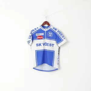 Sherpa Men M Cycling Shirt Blue Vintage Hervis Sports SK Voest Retro Bike Top