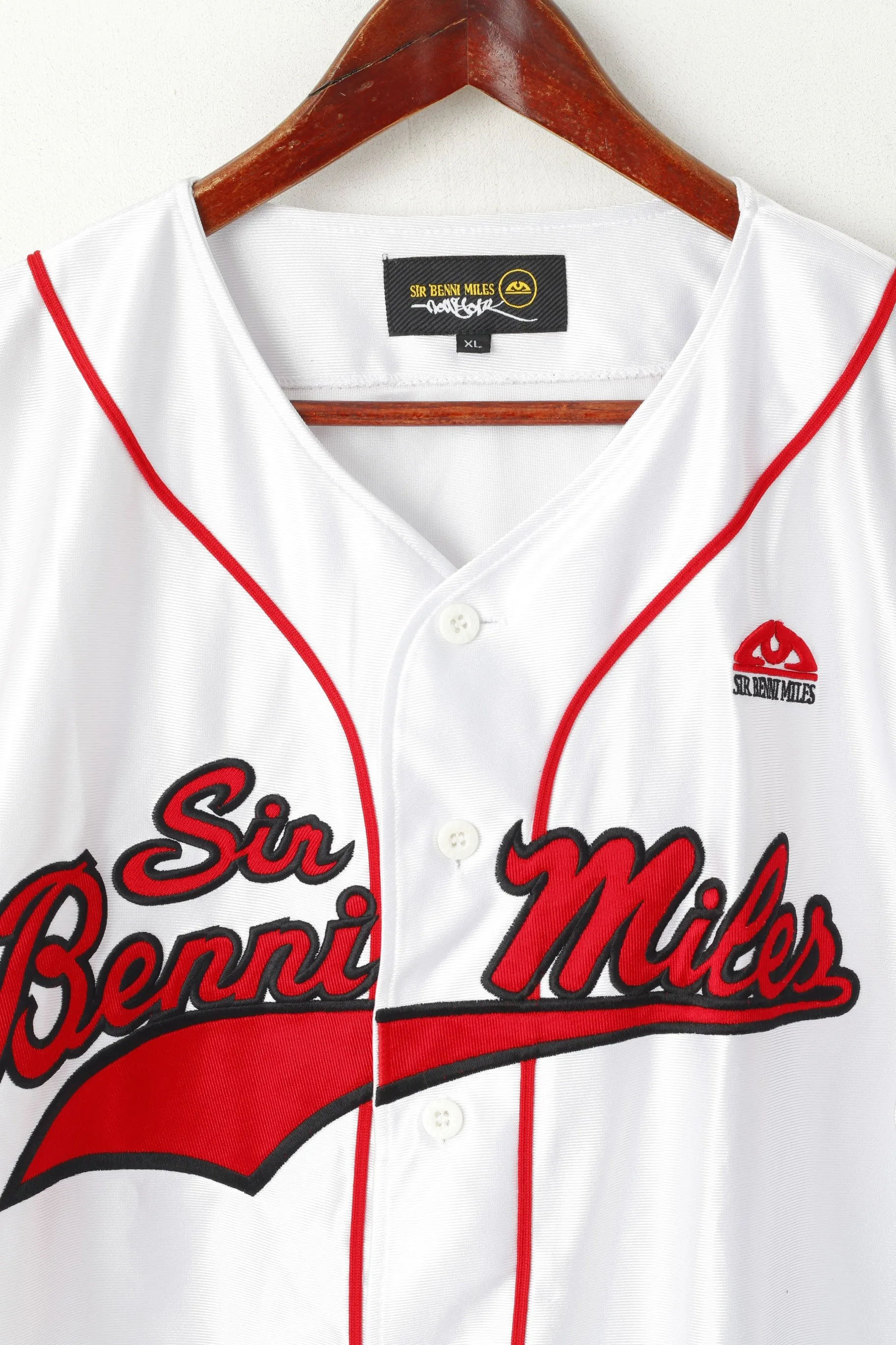 Sir Benni Miles Men XL Shirt White Shiny Limietd Edition Team Sport Jersey Vest