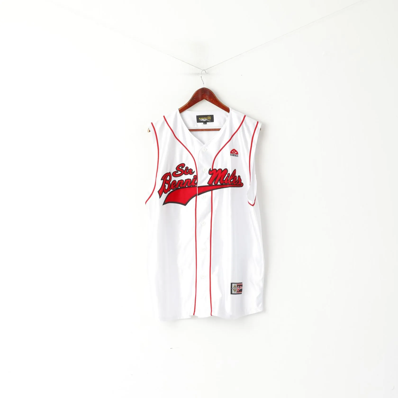 Sir Benni Miles Men XL Shirt White Shiny Limietd Edition Team Sport Jersey Vest