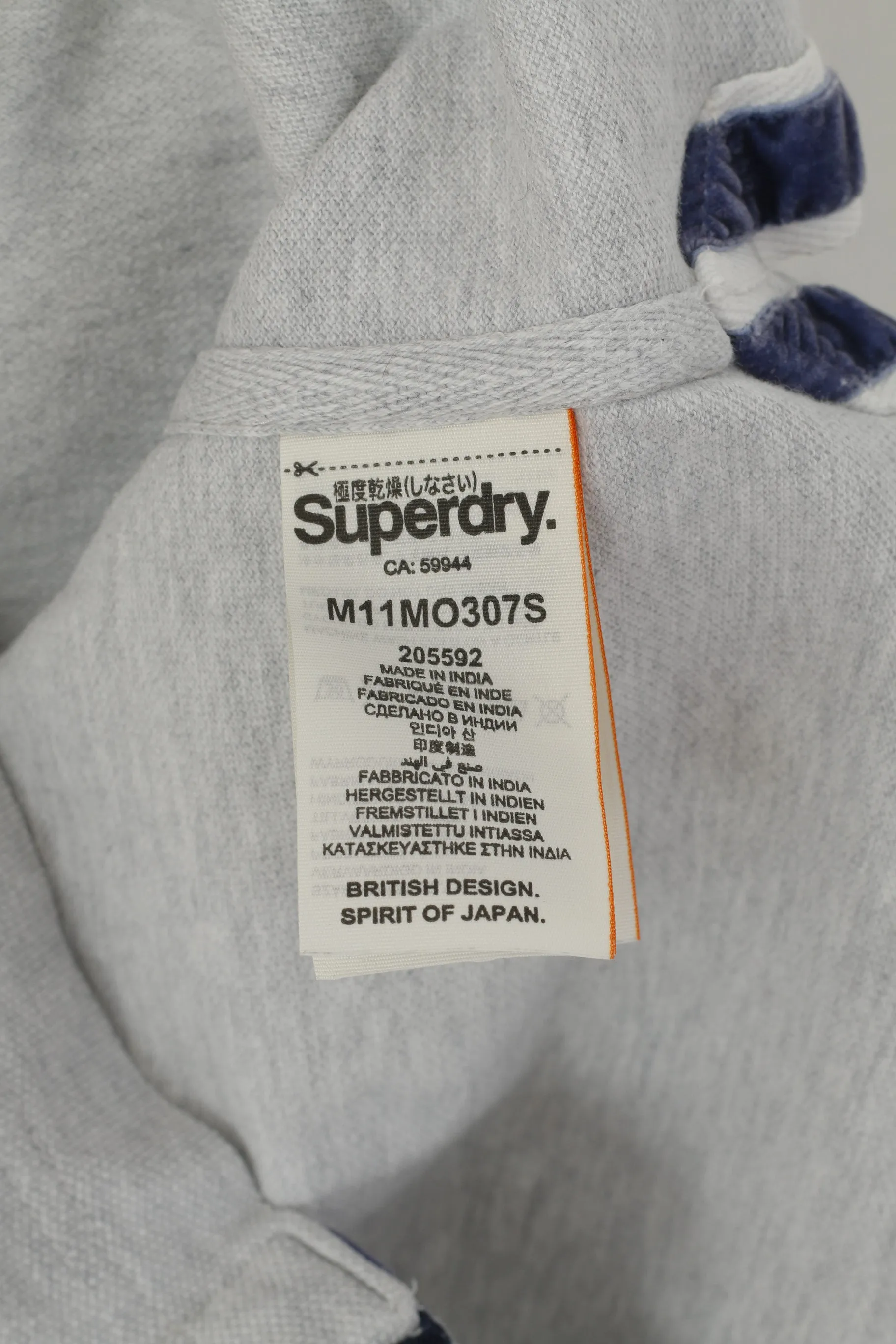 Superdry Men XL (L) Polo Shirt Grey Cotton Classic Japan Detailed Buttons Top