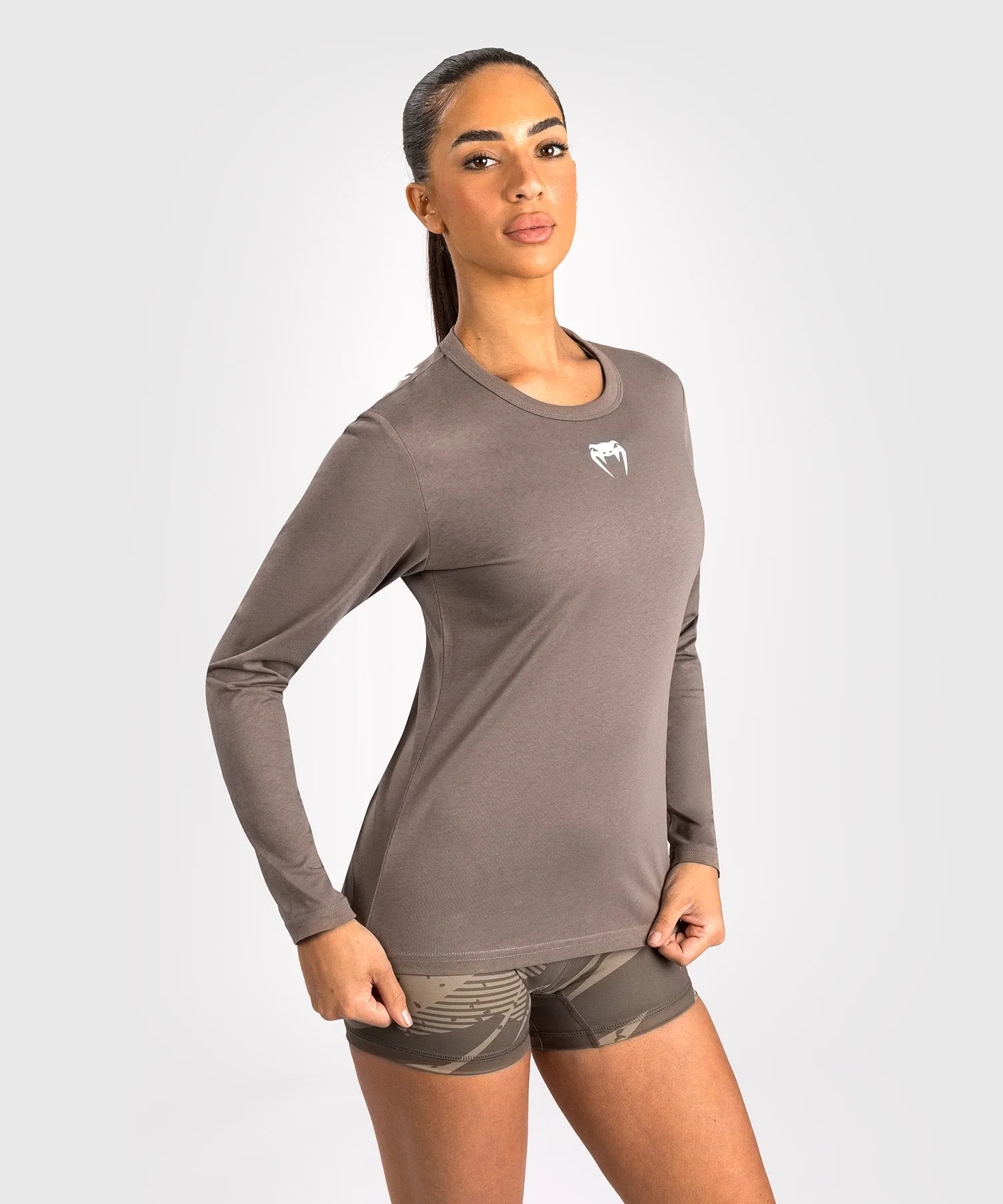 UFC Adrenaline by Venum Fight Week Women’s Long Sleeve Cotton T-Shirt- Bronze