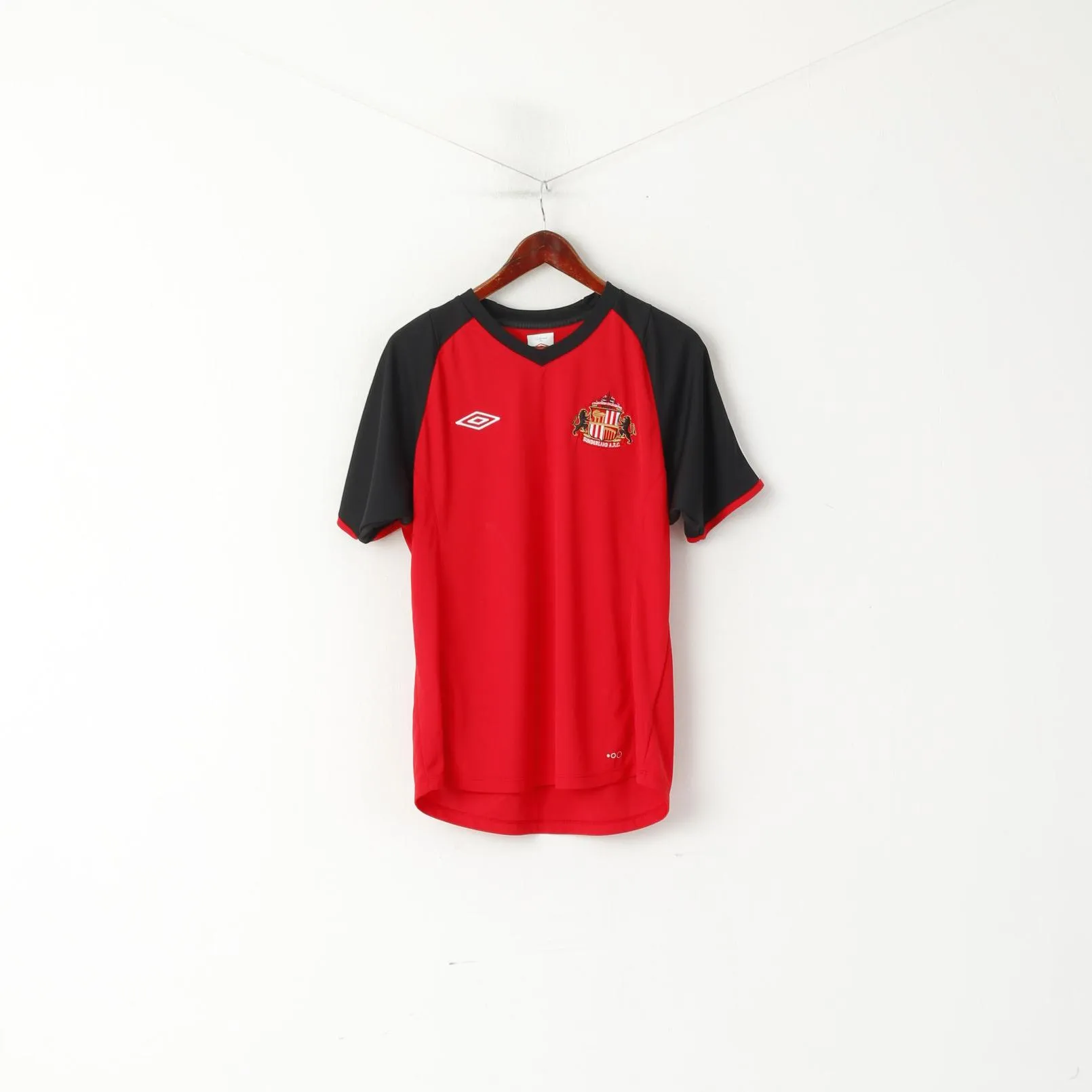 Umbro Men L Shirt Red A.F.C. Sunderland Football Club Sportswear Jersey Top