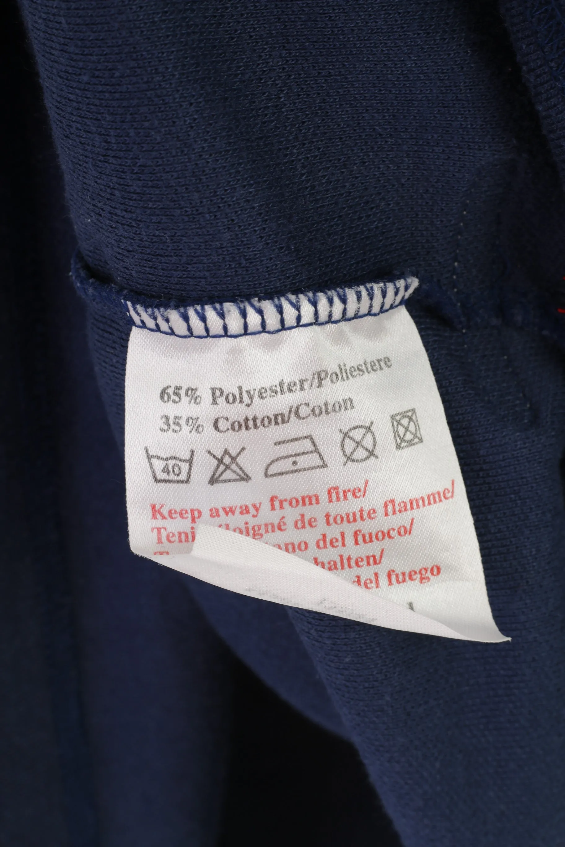 Umbro Men M 38 Polo Shirt Navy Cotton Sport Short Sleeve Vintage Top