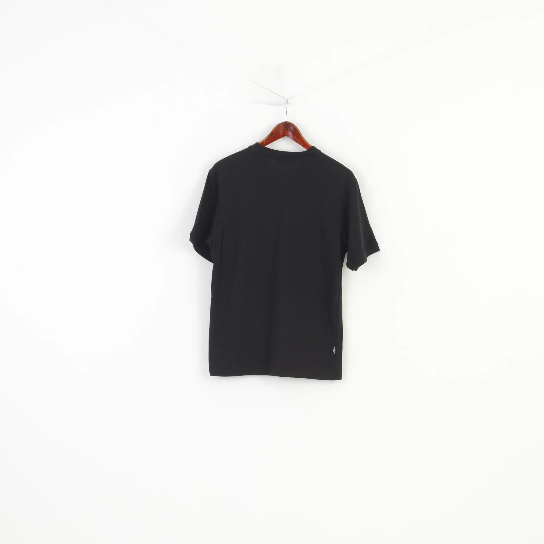 Umbro Men M Shirt Black Cotton Vintage Blend V Neck  Fit Sport Top
