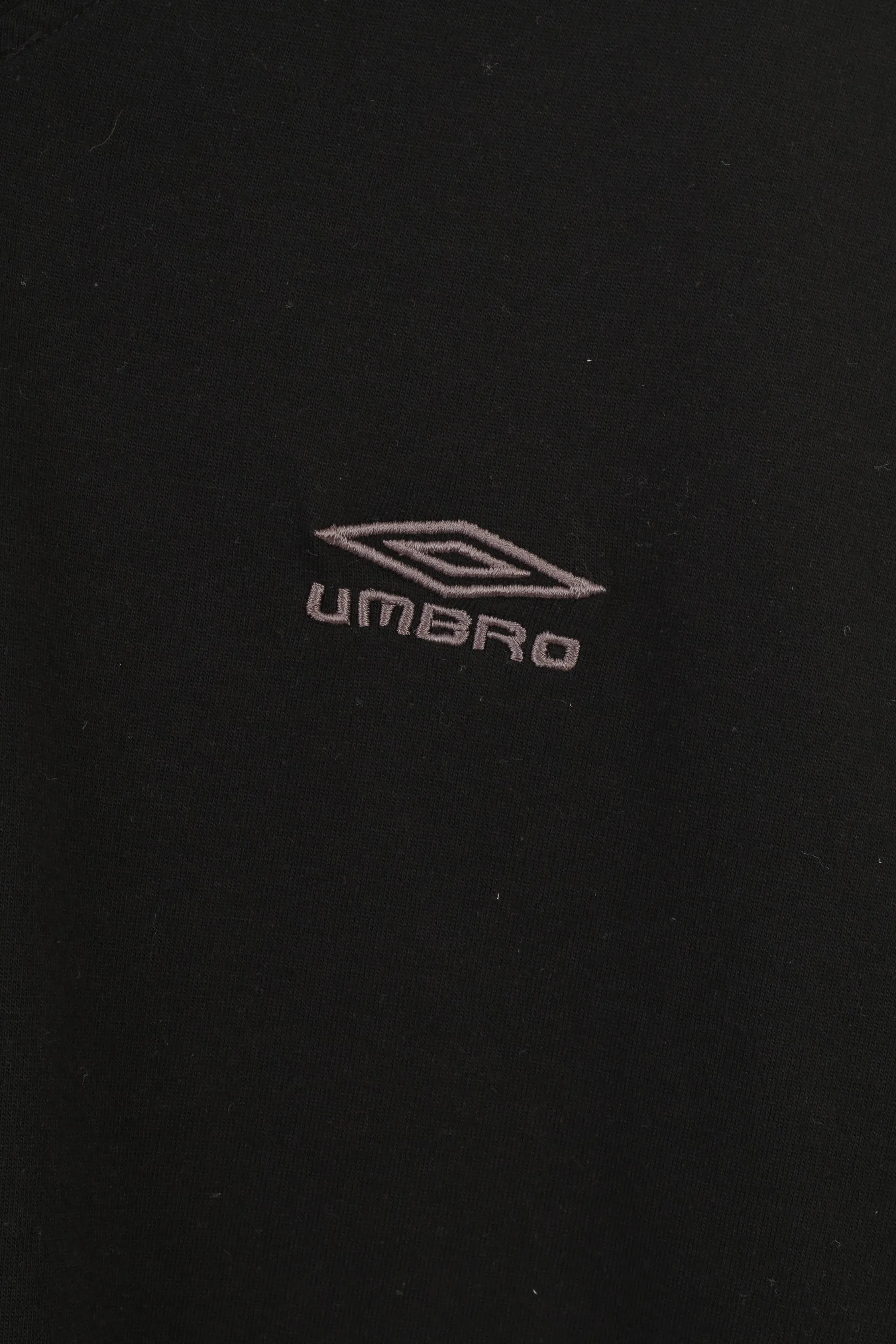 Umbro Men M Shirt Black Cotton Vintage Blend V Neck  Fit Sport Top