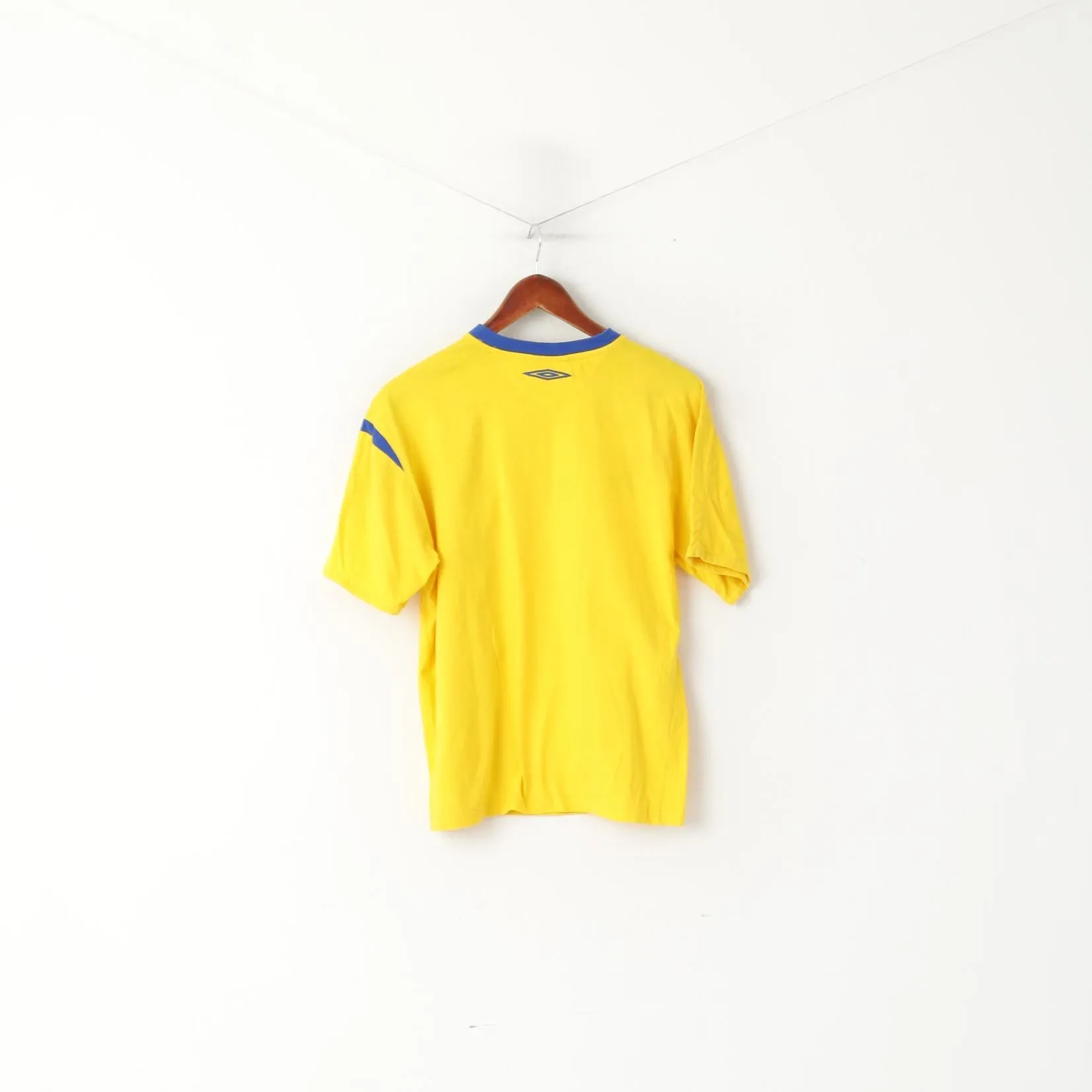 Umbro Men S Shirt Yellow Cotton Svenska Fotbollförbundet Football Club Sport Top