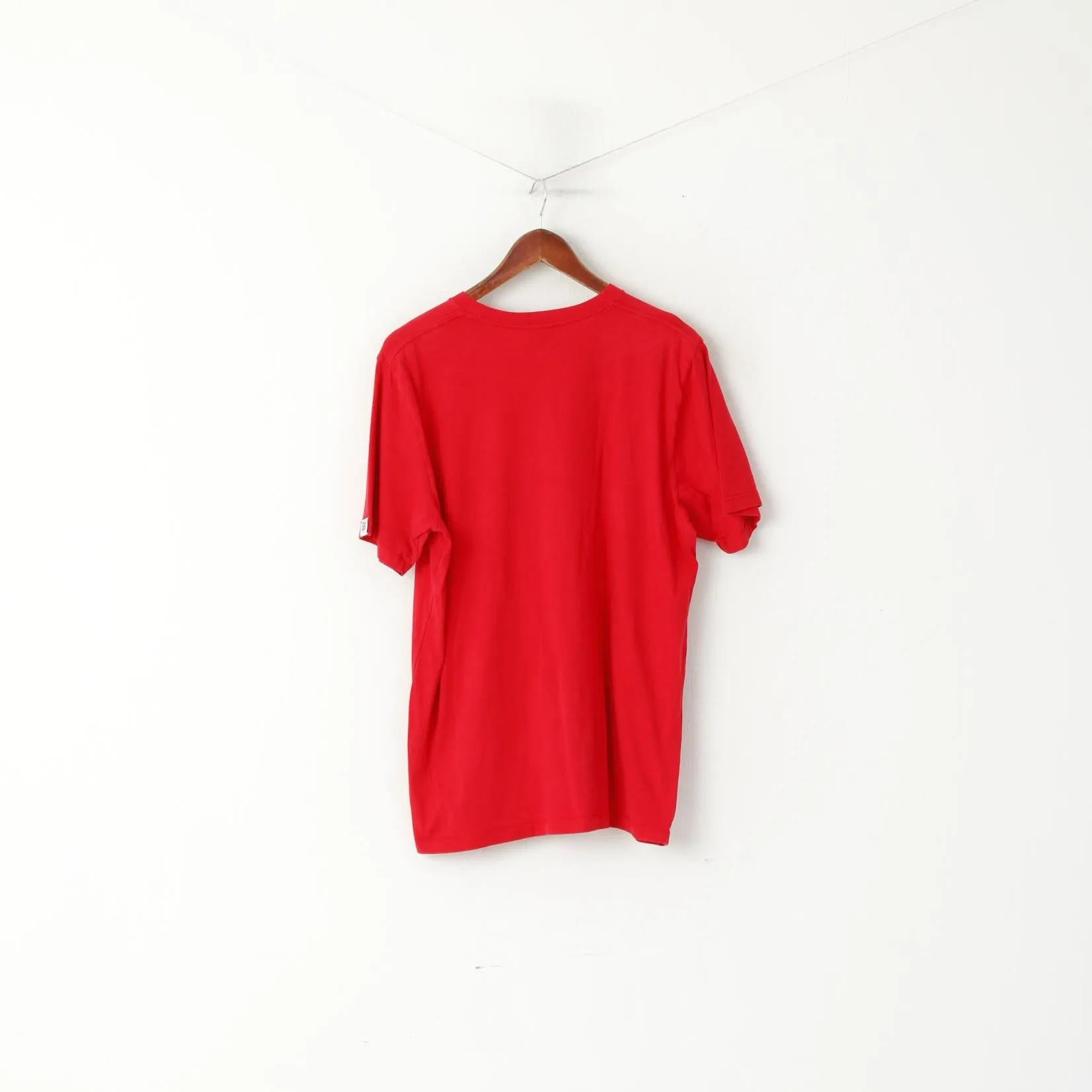Umbro Men XL T- Shirt Red Cotton National England Team Football Sport Top