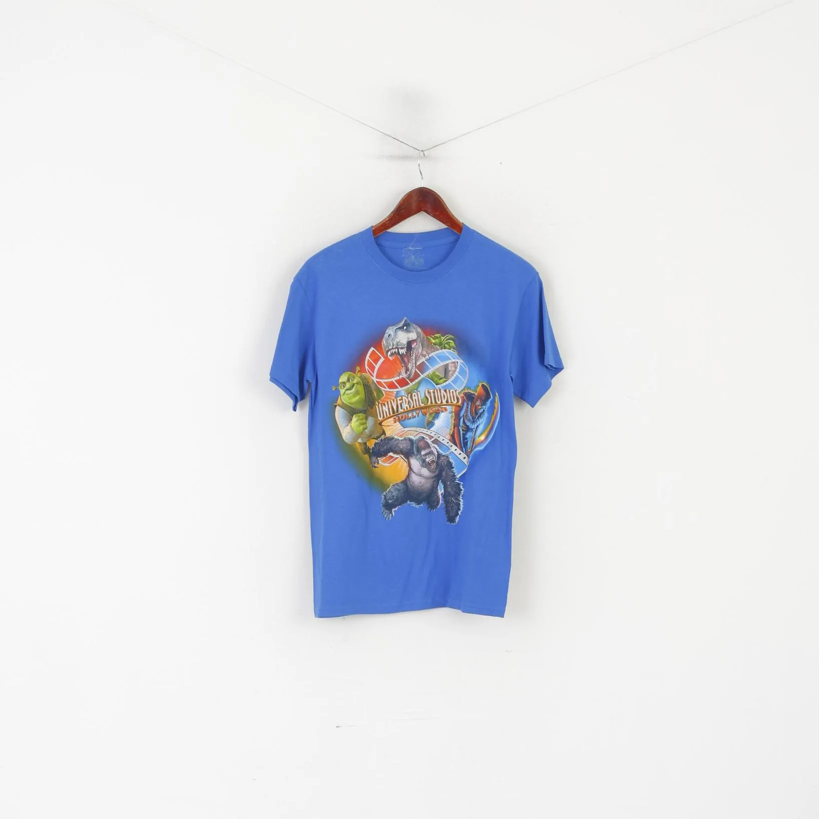 Universal Studios Men S Shirt Blue Cotton Vintage Hollywood Shrek King Kong Top