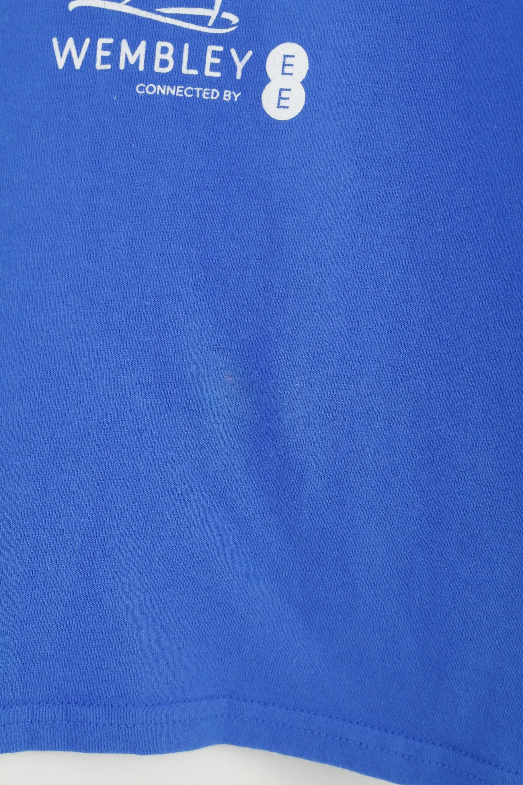 Wembley Men M T-Shirt Blue Cotton Football Club Reading Vintage Sport Top